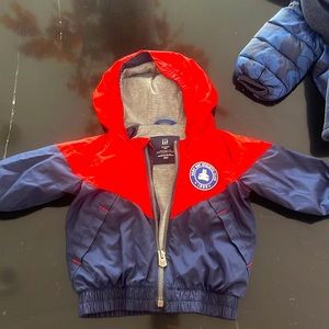 Baby Gap windbreaker jacket 0-6month blue & red. NWOT. Never worn.